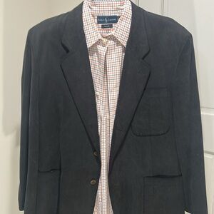 Nordstrom Cypress Grove navy blue silk blazer